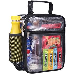 2 Pack Oraben Stadium Approved Clear Lunch Bag for Sprots Work,Clear Lunch Box Durable PVC Plastic See Through Lunch Bag for Prison Correctional Officers Stadium Events (Small)