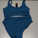 Tempt Me Women Sporty Bikini Set Two Piece High Waisted Swimsuit Athletic Scoop Neck Bathing Suit (M)
