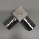 DERNORD 1-1/2" Hose Barb 90 Degree Elbow 304 Stainless Steel L Right Angle Barbed Fitting for Air Water Fuel Gas