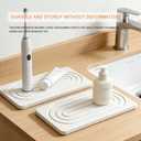 2Pack Water Absorbing Stone Tray,Instant Dry Sink Tray Quick Drying Diatomite Bathroom Tray Countertop, Stone Drying Mat for Kitchen Counter Coasters, Soap Dish Holder(8.3"x 4")