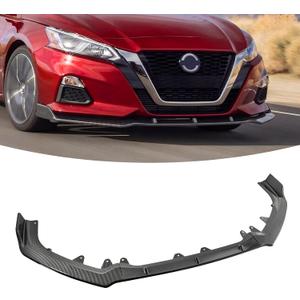 Front Bumper Lip Compatible with Nissan Altima 2019-2022 Carbon Fiber Pattern Front Lip