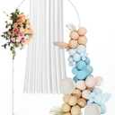 Metal Wedding Arch Backdrop Stand, 6.8FT Balloon Arched Frame Stand with Base, Wedding Arches for Ceremony, Arches for Backdrop,Wedding Arch for Birthday Party Celebration for Indoor and Outdoor,White
