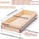 Mulush 10W x 21D x 3H Soft Close Slide Out Wood Drawer Organizer for Kitchen, (Cabinet Opening>11.5 inches for Bottom Assembly, Opening= 11 inches for Side Assembly)