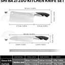 SHI BA ZI ZUO 2 Pieces Professional Kitchen Knife Set,Butcher Knife and Chef Knife Kitchen Knife Set for Cutting Bones,Vegetables and Meat