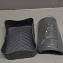 Silicone Air Fryer Liners 10QT, Reusable Airfryer Basket Liners Rectangular for Ninja DZ550/DZ401, 2Pcs 5QT Large Air Fryer Accessories,Replacement Basket Insert with Magnetic Cheat Sheet (2 Pcs Grey) (8.46 x 5.9 inch (10 QT))