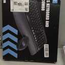 Wireless Keyboard and Mouse Combo, Wave Keys Full-Sized Ergonomic Keyboard with Cushioned Plam Rest, Phone Holder, Comfortable Natural Typing, 2.4G Cordless Set for Computer, Laptop, Pc, Mac, Windows