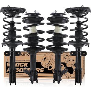 Front + Rear Struts Assembly Shocks Compatible with 2006-2013 Chevy Impala / 2014-2016 Chevrolet Impala Limited Coil Spring Shock Absorber