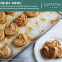 Commercial Quality Cookie Sheet Pan - 2 Pack Aluminum Half Sheet Baking Pan by Saffron & Sage Home Living - This 18x13 Baking Sheet Set is Rust & Warp Resistant, Heavy Duty, of Thick Gauge