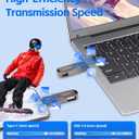 256GB USB Flash Drive for iPhone Photo Stick Thumb Drive, 2-in-1 USB C + USB A, External Storage Jump Drive for Picture Video Data Backup, High Speed Memory Stick USB Drive for iPhone/iPad/Android/PC