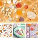 Mixed Sea Shells, 100+ Pcs Beach Seashells Starfish, Various Sizes Ocean Seashells for Fish Tank Vase Fillers, Beach Theme Party Wedding Decor, Candle Making, DIY Crafts