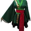 ulesoke Women Anime Cosplay Costume Lolita Kimono Robe Dress Sexy Suspender Skirt Outfits Halloween Suit with Belt, 3XL