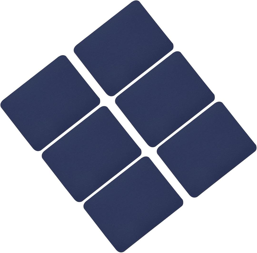 MECCANIXITY 6Pcs Iron on Patches Fabric Repair Patches Iron-On Mending Fabric Navy Blue 4.9"x3.7" for Clothes Repair, Pants, Bags Hole Repairing and Decoration
