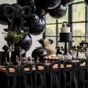 Leorate 10 Pcs Black Bow Balloons - Bow Theme Decorations for Girls Birthday, Bridal Shower, Baby Shower, Engagement, Bachelorette Party Supplies, Party Decoration