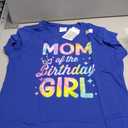 Mom of The Birthday Girl Tie Dye Girl Bday Party T-Shirt Blue Small