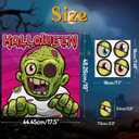 4 x OHOME Halloween Games for Kids - Pin The Eyeball on The Zombie Game | Halloween Crafts Toys Gifts Birthday Party Supplies for Kids | HALLOWEEN Treats Activities Party Favors Decorations for Family (Red)
