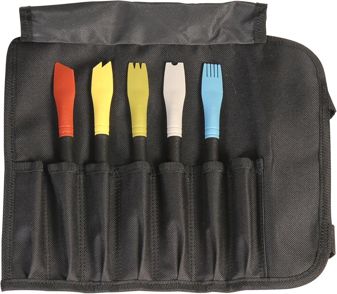 Mercer Culinary Silicone Plating Brush Set- 5 Brushes and a Carrying Case