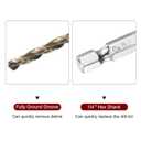 5 x HARFINGTON 4pcs M35 High Speed Steel Cobalt Twist Drill Bit 5.2mm/0.04" Dia with Quick Change 1/4" Hex Shank Jobber Drill Bit for Metal, Steel, Copper, Aluminum, Zinc Alloy