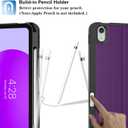 Supveco Case for iPad (A16) 11th Generation 11 inch (2025),iPad 10th Generation 10.9 inch (2022) with Pencil Holder-[Auto Wake/Sleep],Premium Folio Stand Case with Soft TPU Back Cover-Pure Violet