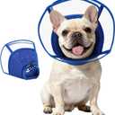 Kuoser Medium Dog Cone Collar After Surgery, Soft Cone for Dogs to Stop Licking, Breathable Pet Recovery Collar Comfy Elizabethan Collars, Adjustable Protective Dog Cones for Medium Dogs, Blue M (M (Neck: 11" - 14.1"))