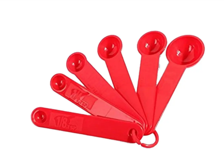 Measuring Spoons Red, 6 Pcs 