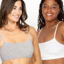Fruit of the Loom Women's Spaghetti Strap Cotton Pullover Sports Bra Value Pack (L)