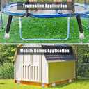  Pack 30" Ground Anchors Screw in Mobile Home Anchors Kits 2.8" Wide Tapered Spiral Shed Anchor Set with L Bracket Swing Set Anchor for Playset, Trampoline, Soccer Frame, Tent, Canopy, Fence, Carport