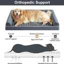 BFPETHOME Dog Beds for Large Dogs, Orthopedic Dog Bed for Medium Large Dogs,Big Waterproof Couch Pet Bed with Removable Washable Cover