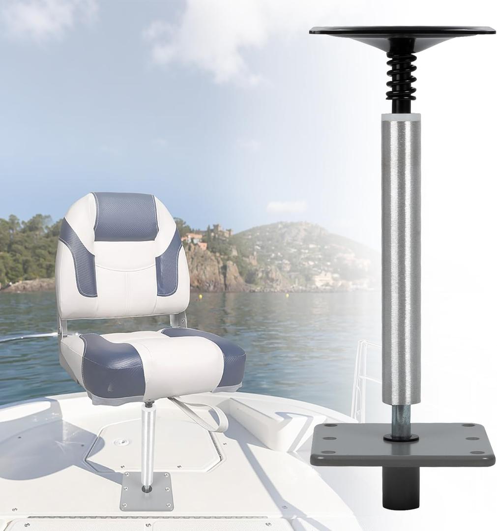 Boat Seat Pedestal Mount Kit with 3/4" Seat Pin Post & 7" x 7" Pedestal Plate Compatible with Marine Fishing Bass Boat Replaces 97749-7