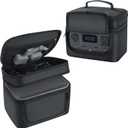 Carrying Case Compatible with ECOFLOW River 2 , Portable Power Station Storage Bag with Side Zipper, Pocket ,Generator Covers for Outside (Black, For River 2)