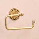 IndianShelf Premium Decorative Boho Antique Brass Toilet Paper Holder Unique Floral Gold Bathroom Hardware