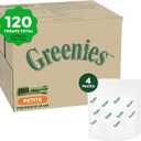 Greenies Veterinarian-Recommended Adult Natural Dental Dog Treats Petite Size, Original Flavor, (4) 30 ct Packs (120 Treats) (EXP 09/15/27)