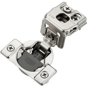 HOME EDIT 50 Pack 25 Pairs 1-1/4 inch Overlay Soft Close Cabinet Hinges for Kitchen, Stainless Steel Three-Way Adjustable, Concealed Self-Closing Door Hinges