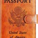 Passport Holder Cover Wallet RFID Blocking Leather Card Case Travel Accessories for Women Men (Claybank)