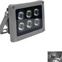 IR Illuminator for CCTV Security Cameras,12V ir Light 6 LED Infrared Illuminator Lights, Rainproof, Automatic Switch at Night (6-lamp IR Illuminator)