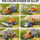 NIPLOOOW Construction Trucks Toy Set with Play Mat, Carrier Truck Play Vehicles Set for 3 4 5 6 Years Old Boys Kids, Die-Cast Car Toy for Toddlers 3-4 Years, Birthday Gifts Toys for 3-9 Year Old Boys