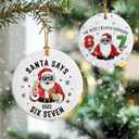 3 x Santa Says Six Seven Christmas Ornament 2025 | Funny 67 Meme Ornament | Funny Christmas Ornaments | Santa Ornaments for Christmas Tree | 67 Gifts | Stocking Stuffers for Teens