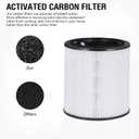 2 Pack Air 4000 Replacement Filter, High Efficiency Activated Carbon 3-in-1 Compatible with Bosch 4000 Air Purifier