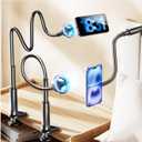 LISEN Gooseneck Phone Holder for Bed, MagSafe Stand for iPhone 16, Flexible Magnetic Adjustable Cell Phone Stand Compatible With iPhone 16 Pro 15 14 iPad