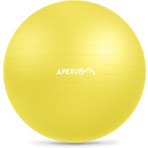 APEXUP Yoga Ball Exercise Ball Anti Slip Heavy Duty for Fitness, Balance & Core Workout, Balance Training, Pregnancy & Physical Therapy, 5 Sizes