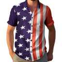 Yoimira Hawaiian Shirts for Men, Print Mens Casual Short Sleeve Button Down Shirts Floral Aloha Beach Shirt, Size: XL