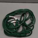 DEWENWILS 25Ft Outdoor Extension Cord Multiple Outlets, Evenly Spaced 3 Outlets Plugs with Safety Cover, 16/3 SJTW Weatherproof Wire for Outdoor String Lights and Christmas Decorations (Green)