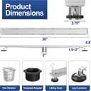 Neodrain 36-Inch Linear Shower Drain-Brushed,with Tile Insert Grate