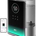 Dreo 8L Smart Humidifiers for Bedroom 600ft, 80H Runtime Warm&Cool Supersized Mist Humidifier for Large Room Indoor, Quiet Whole House humidifier for Baby, Plants, with Alexa/Google, Silver, HM717S