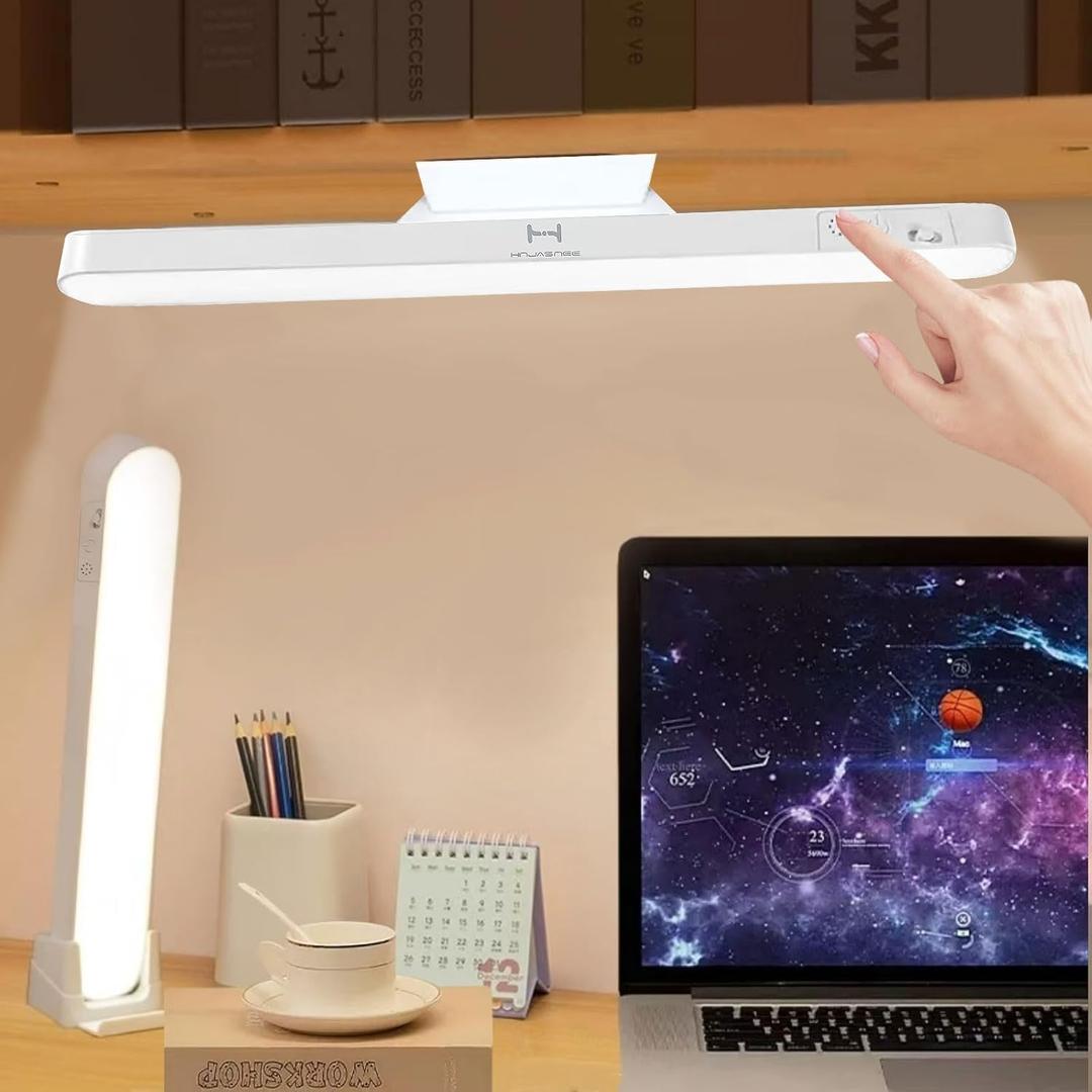 LED Desk Lamp, 3 Modes 5 Brightness, Magnetic, Rechargeable, White, Plastic, Home Office, Under Cabinet, Camping, Plant Light