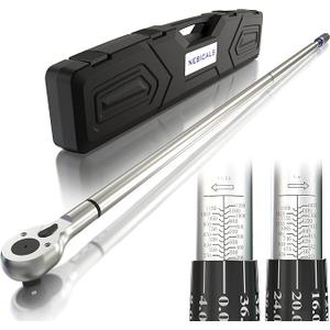 1 Inch Drive Torque Wrench with 200-1200 ft lb / 271-1627 Nm/High hardness & strength/Long lifetime/Less effort for Off-road equipment/Truck/Motor homes/Drilling platform/Excavator