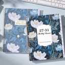 2027-2031 Monthly Planner - 5 Year Planner/Calendar from JAN. 2027 - DEC. 2031, 9" x 11", Monthly Tabs, Back Pocket, Twin-Wire Binding, Transparent Waterproof PP Cover