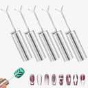 5 x 5 Pcs Heart Magnet for Cat Eye Gel Polish, Cat Eye Magnetic Nail Art Tool SetMagnet Sticks with Y-Shaped Guide for Nails, Magnetic Nail Art Tool for Stunning Cat Eye Effect, DIY Manicure Kit