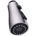 Angle Simple Kitchen Faucet Head Replacement, G 1/2 or 13/16 Inch Male Thread Connector, Tested to NSF/ANSI/CAN 61 & 372, Sink Faucet Sprayer Attachment, Stream Spray and Pause Mode, Brushed Nickel