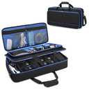 Rexmica Carrying Bag Compatible with Boss ME-80 / GT-1000 / GX-100 / ME-90 Guitar Multi-effects Pedal, Guitar Pedal Board Storage Bag with Compartment for Guitar Cable or Other Accessories, Black