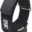 Bandini Nylon Sports Watch Band Strap - 20mm, 22mm, 18mm, 24mm, 26mm - Hook Loop & Fastening - Waterproof - Black, Red, Blue, Green, Orange (Black / Stainless Steel Clasp)